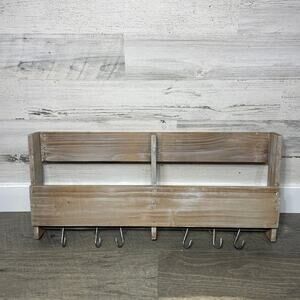 Decorative Wooden Wall Decor W/ Hooks